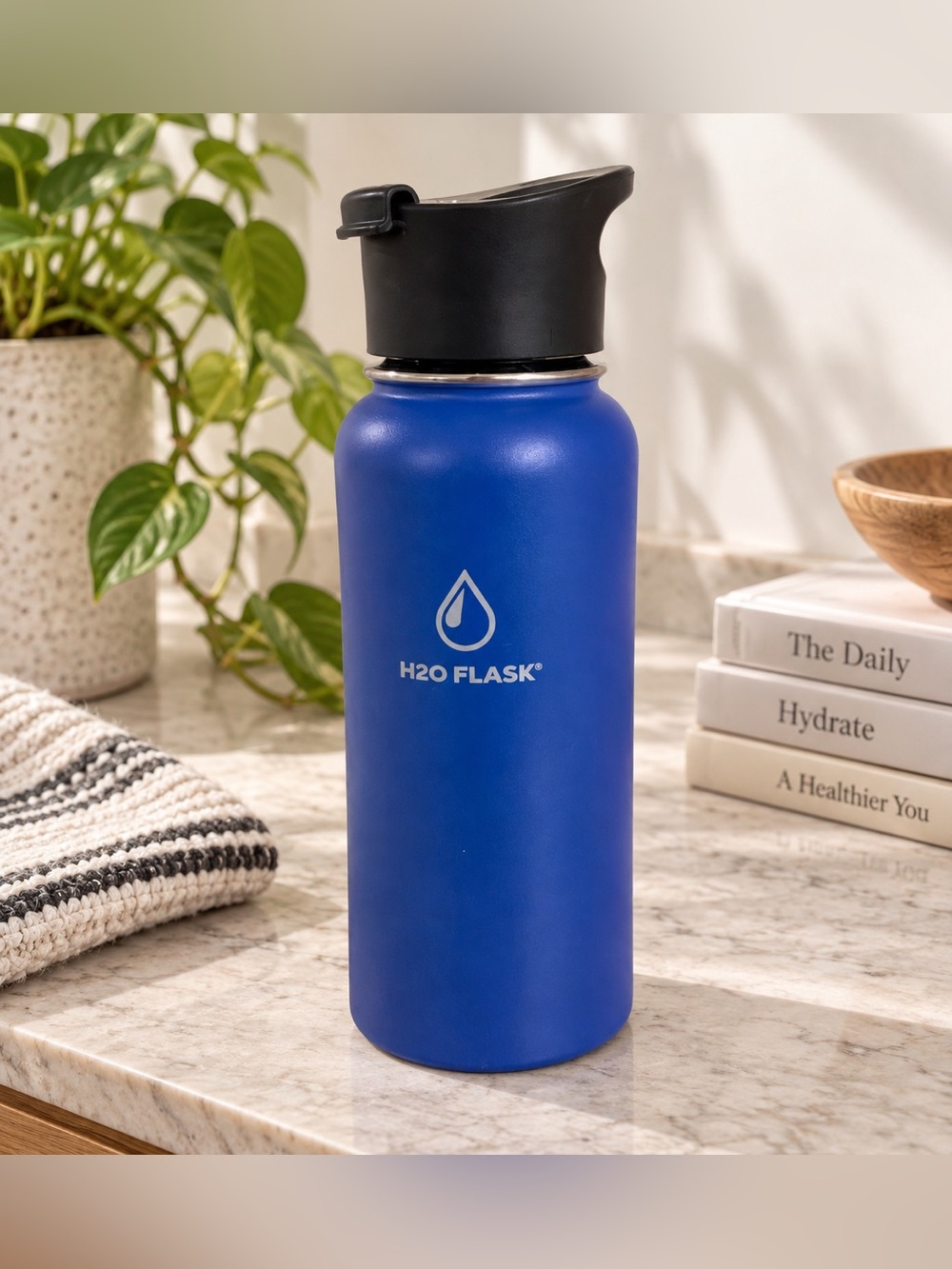 H2O Flask Brand Stainless Steel Water Bottle